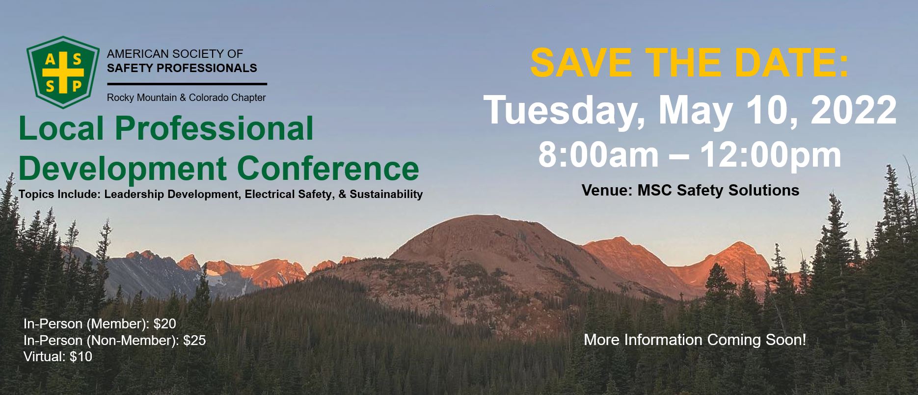 2022 Local Professional Development Conference ASSP Rocky Mountain